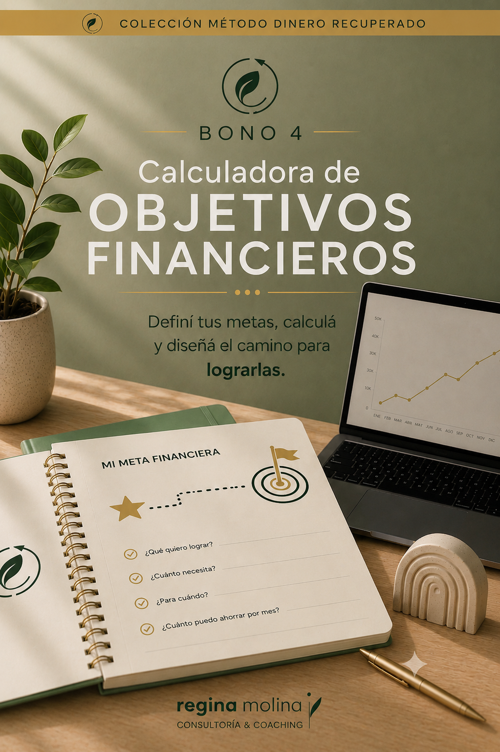 Colección Método Dinero Recuperado Ebook "Cómo ahorrar sin ganar más" + 5 herramientas prácticas para recuperar el control de tu dinero.